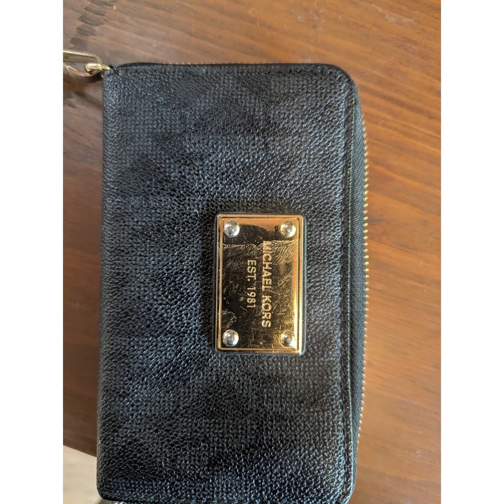 Michael Kors Women's Zip Around Wallet Wristlet ~Brown Free Shipping Est. 1981 - Picture 3 of 10